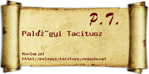 Palágyi Tacitusz névjegykártya